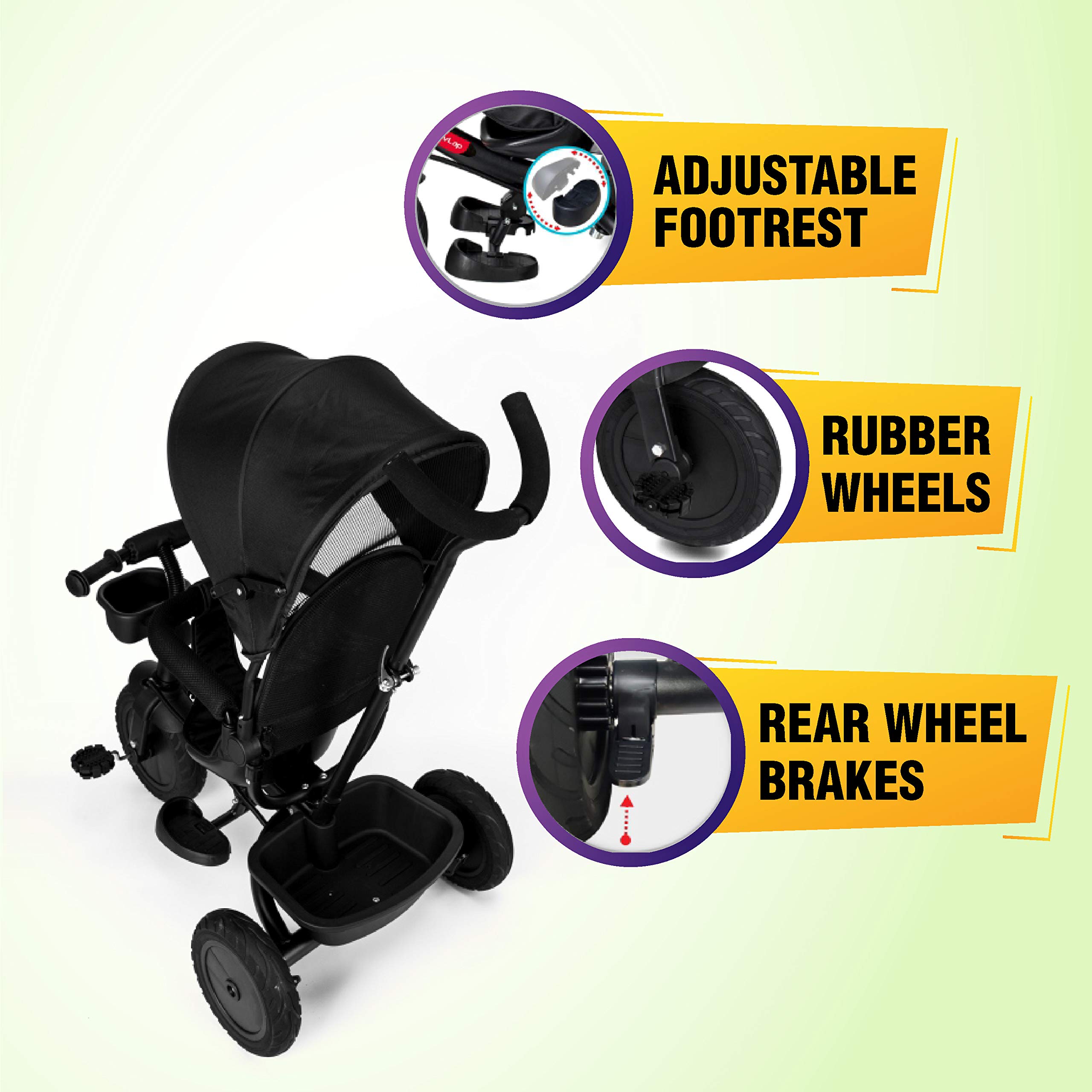 Luvlap Galaxy Baby Cycle/Tricycle For Kids With Parental Control