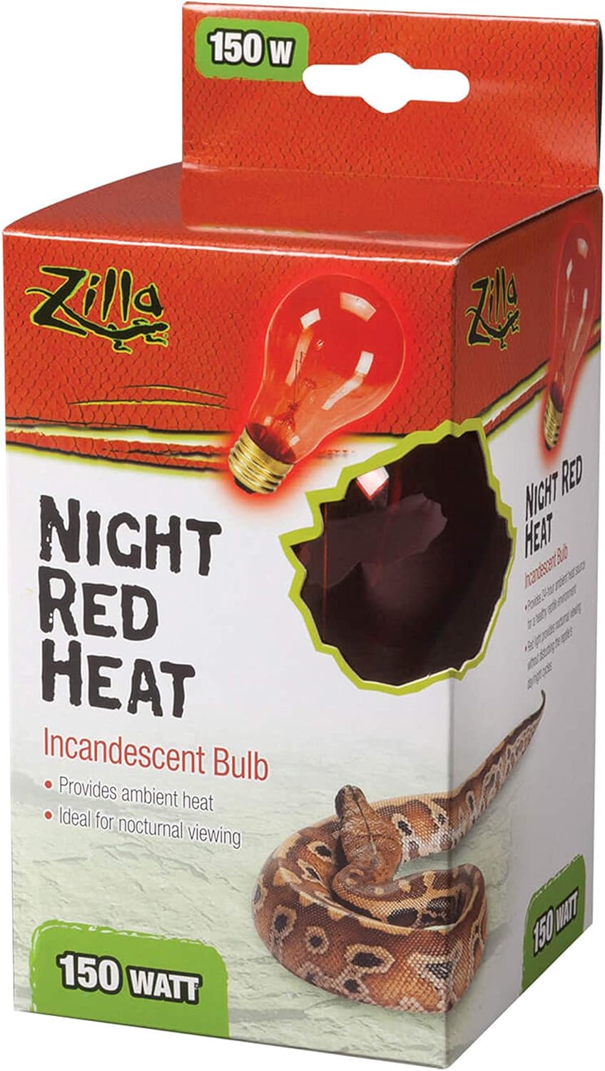 Zilla Reptile Terrarium Incandescent Heat Bulb, Night Red