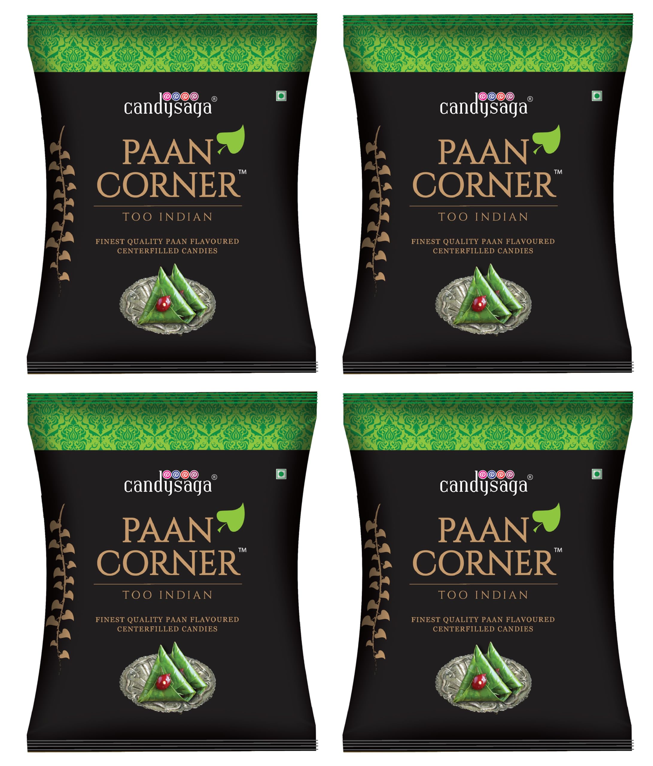 Candysaga Paan Corner Paan Flavoured Candy Packet (115 Candies in 1 Packet) (Set of 4 Packets)-image-48