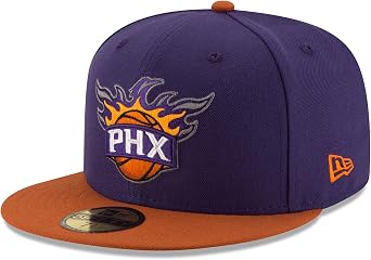New Era NBA Phoenix Suns Mens 2-Tone 59FIFTY Fitted Cap, 7.75, Purple