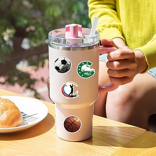 Miniatura 4 de Calcomanías deportivas, 150 unidades, regalo para botellas de agua, baloncesto, béisbol, fútbol, voleibol, fútbol, calcomanías para adolescentes y
