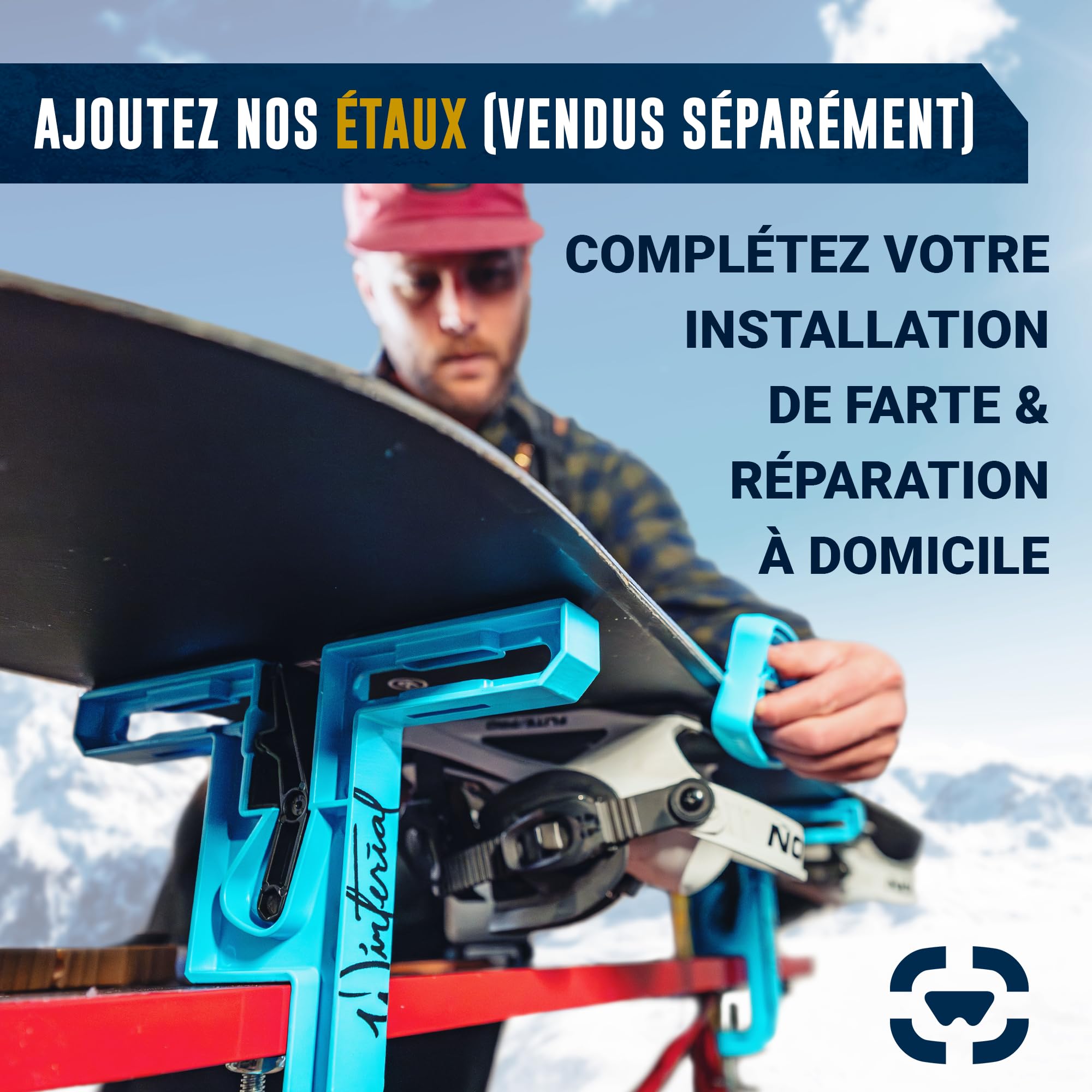 Kit de réglage Snowboard Ski Winterial avec Fer, Cire Toutes températures, Lime Bords coudés, PTEX
