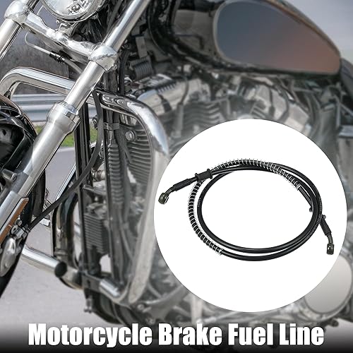 Miniatura 2 de Motoforti 55.1 in 55.12 "0.394 in 28 grados motocicleta trenzada embrague aceite mangueras tubería embrague acelerador gas tubo tubo combustible
