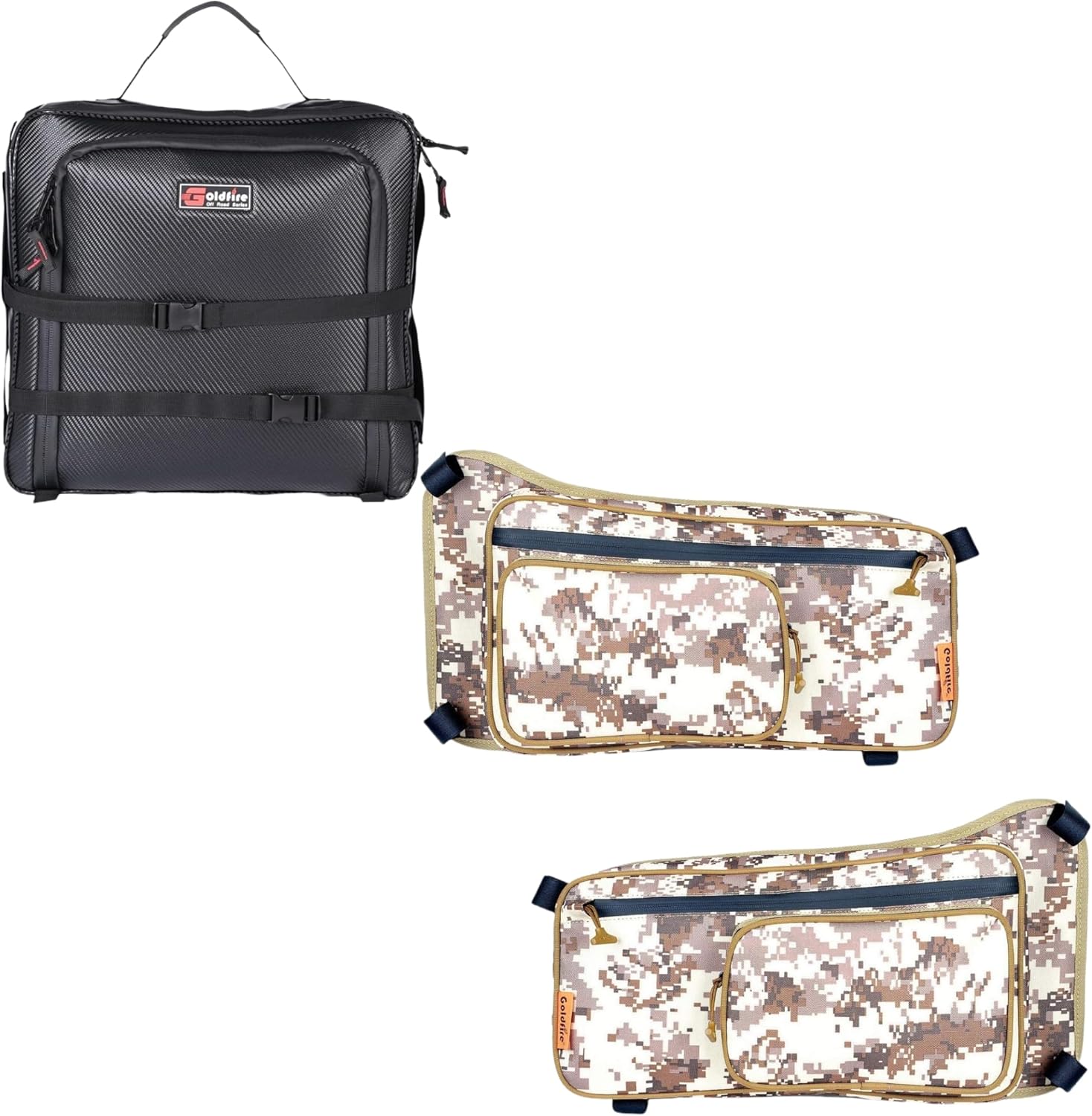 Under Seat Gear Storage Bag + Rear Door Storage Bags Fit for Can Am Maverick X3 2017-2023