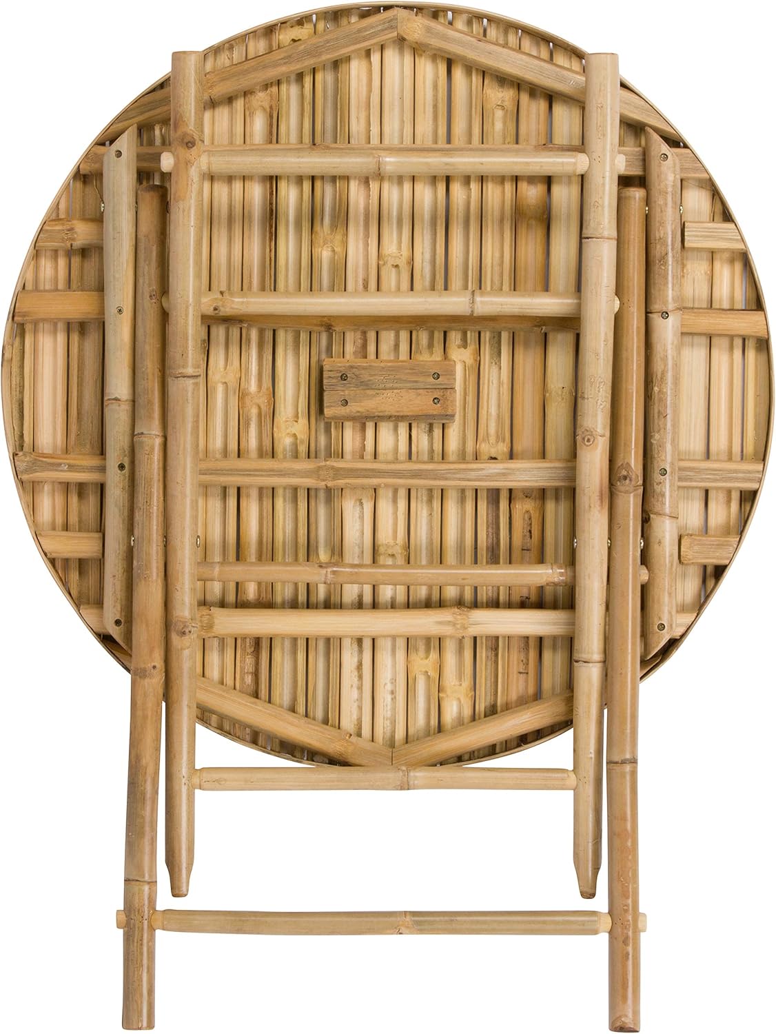 Zero Emission World Ta-143 Bamboo Round Folding Bistro Table, Natural, 31.5X31.5X29.5