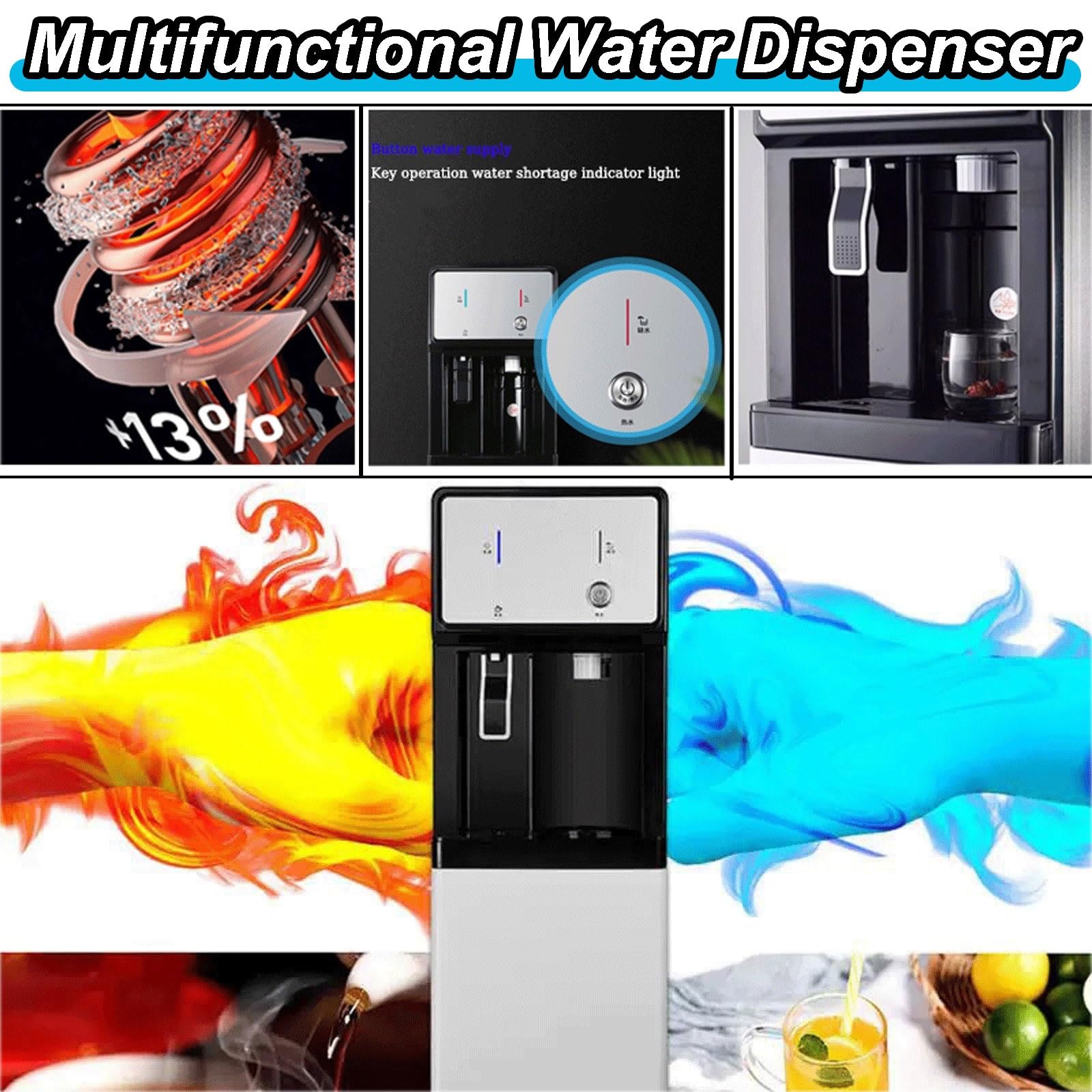 Distributore Acqua Colonna 3 Temperature Caldo Freddo Ambiente Casa Ufficio