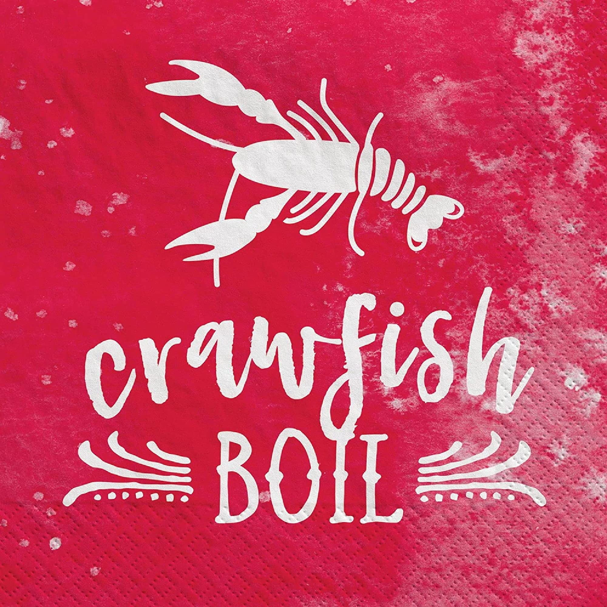 Crawfish Themed Party Napkins - 80 Count | 2 Packs of 40CT Lunch Napkins | Mardi Gras Crawfish Design