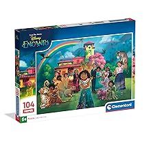 Clementoni – Puzzle per Bambini 104 Pezzi Supercolor, per Bambini 6+ Anni, Illustrazione con Personaggi dal Cartone Disney Encanto, Idea Regalo, Made in Italy, 48,5×33,5 cm, 25049
