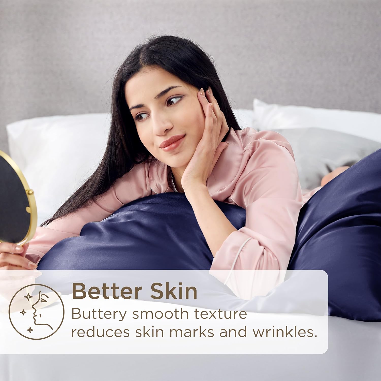 Get 6 PC Bed Sheets, 2 PC Satin Pillowcase Bundle with 4 Pc Satin Sheets Set