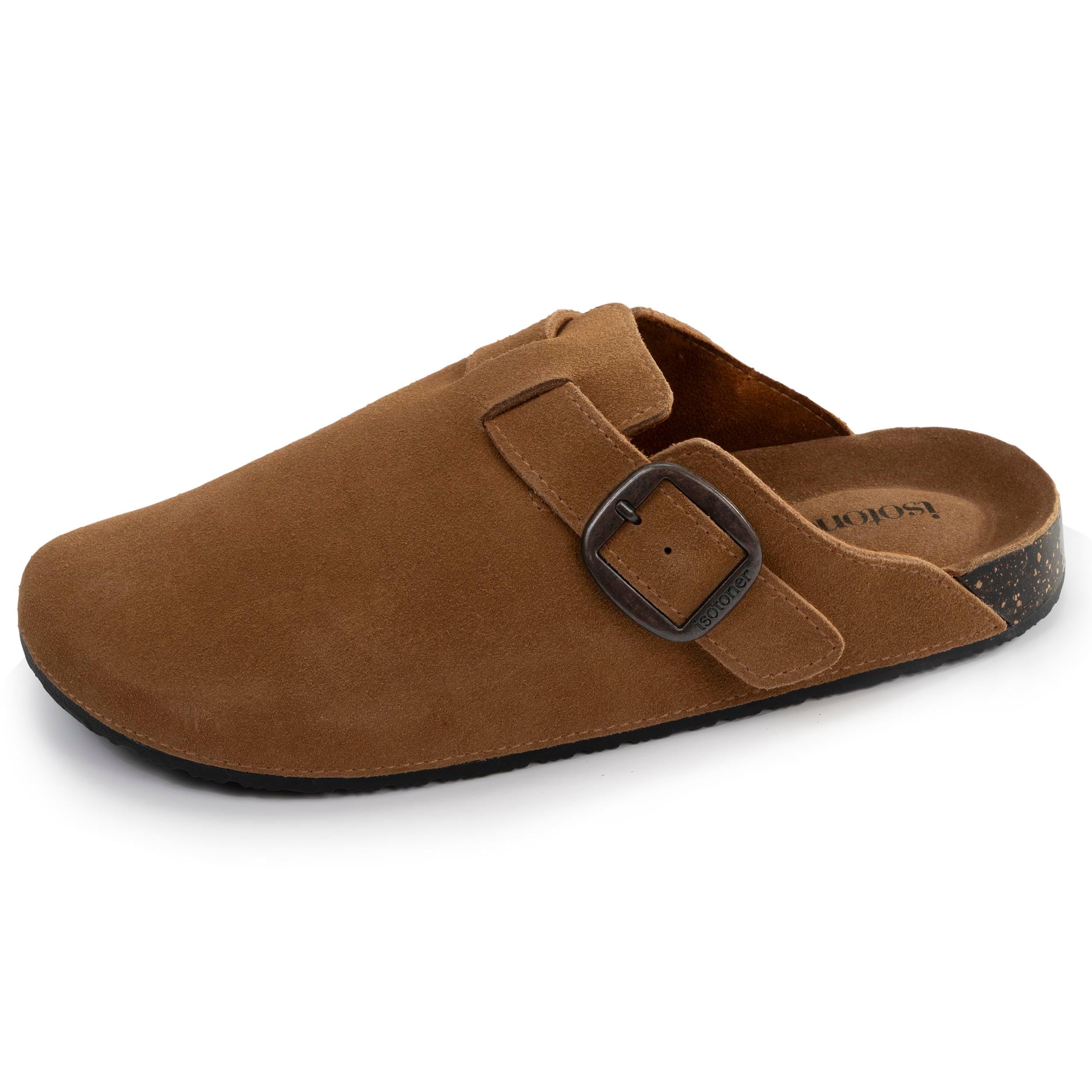 Isotoner Sabots Femme Semelle intérieure Cuir Extra-​Flex - Patch Talon Confort, 38 EU, Camel