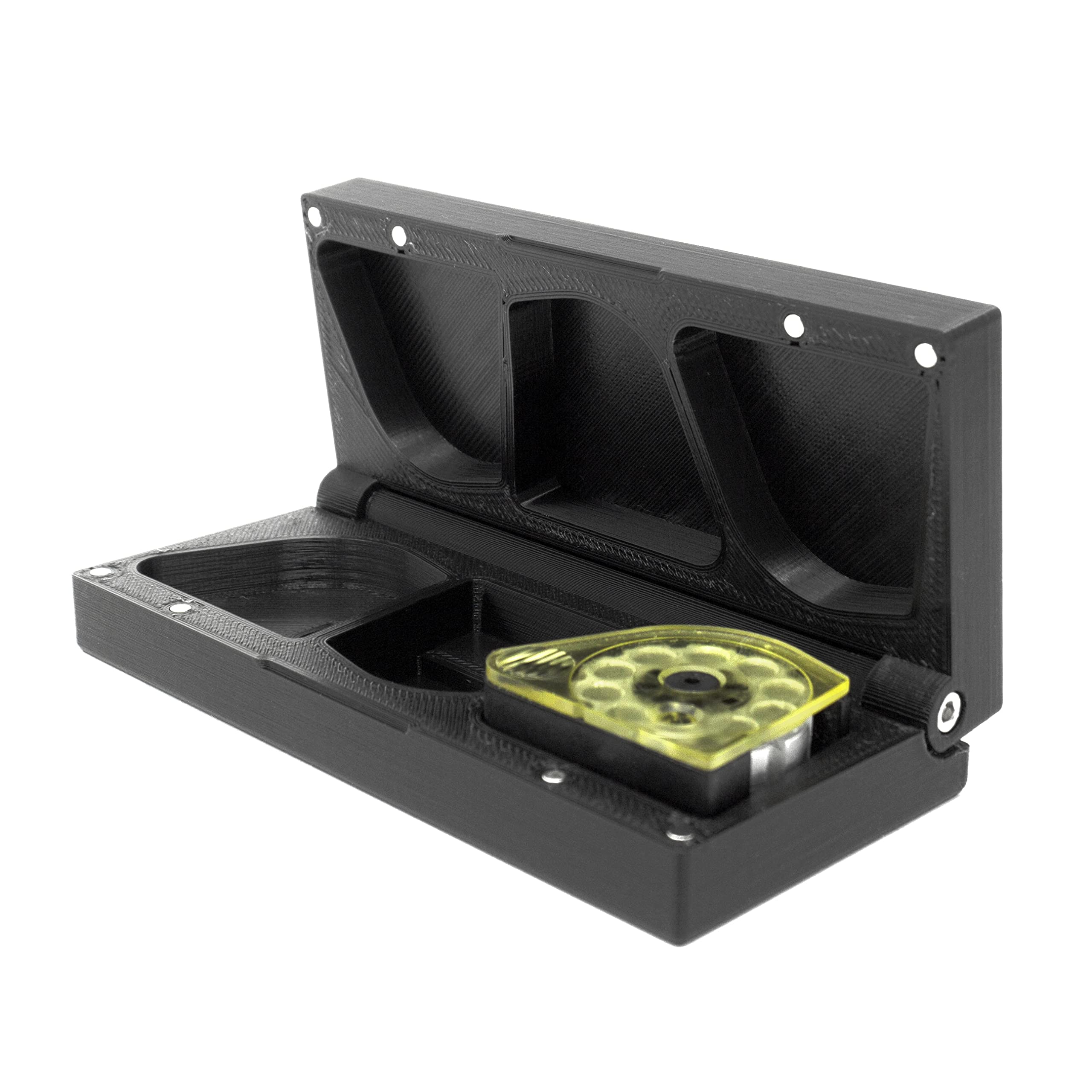 Kube3d Slim Magazine Case Compatible with: Air Arms S310 S410 S510 TDR Galahad Magazines - Hard Plastic Protective Cover, Flip Lid Magnetic Box For Air Rifle Storage and Safety