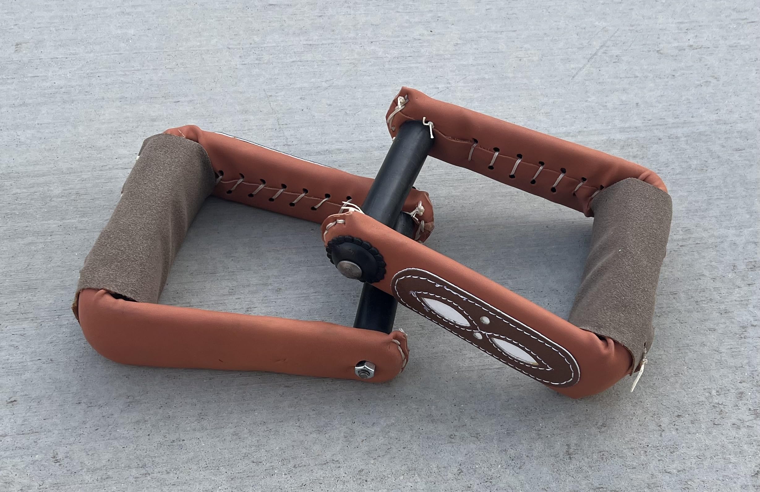 Generic Orange and Brown Charro Saddle Stirrups, Estribos para Montura, Horse Saddle Parts