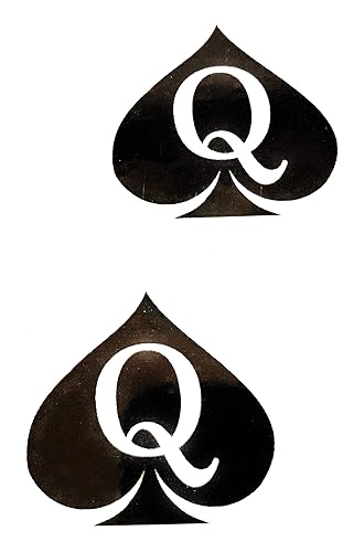 45 X Queen of Spades QOS Brand Temporary Tattoos - Hotwife - BBC - Cuckold - Swinger