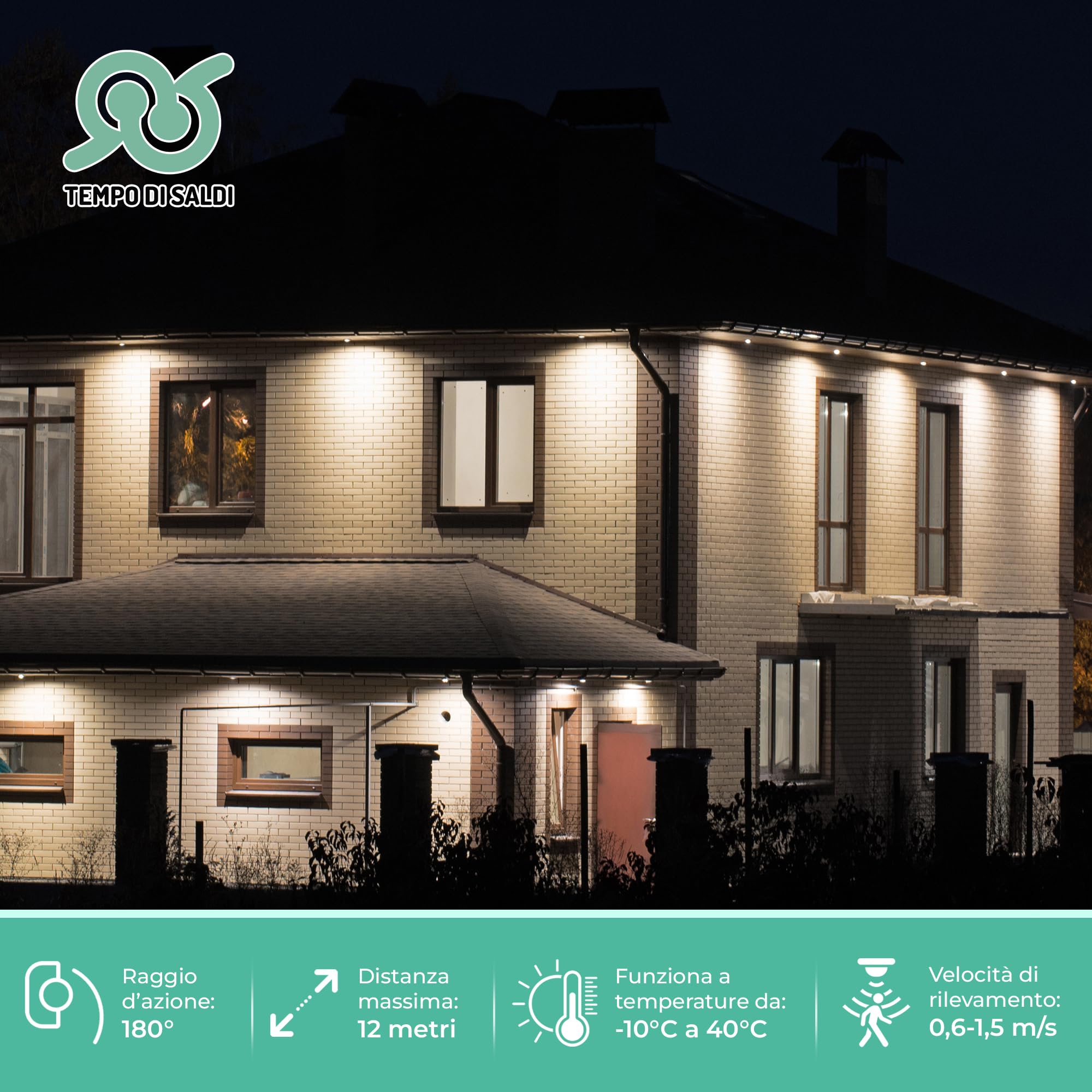 Capteur De Mouvement En Saillie PIR 180° - IP54 - Barcelona LED