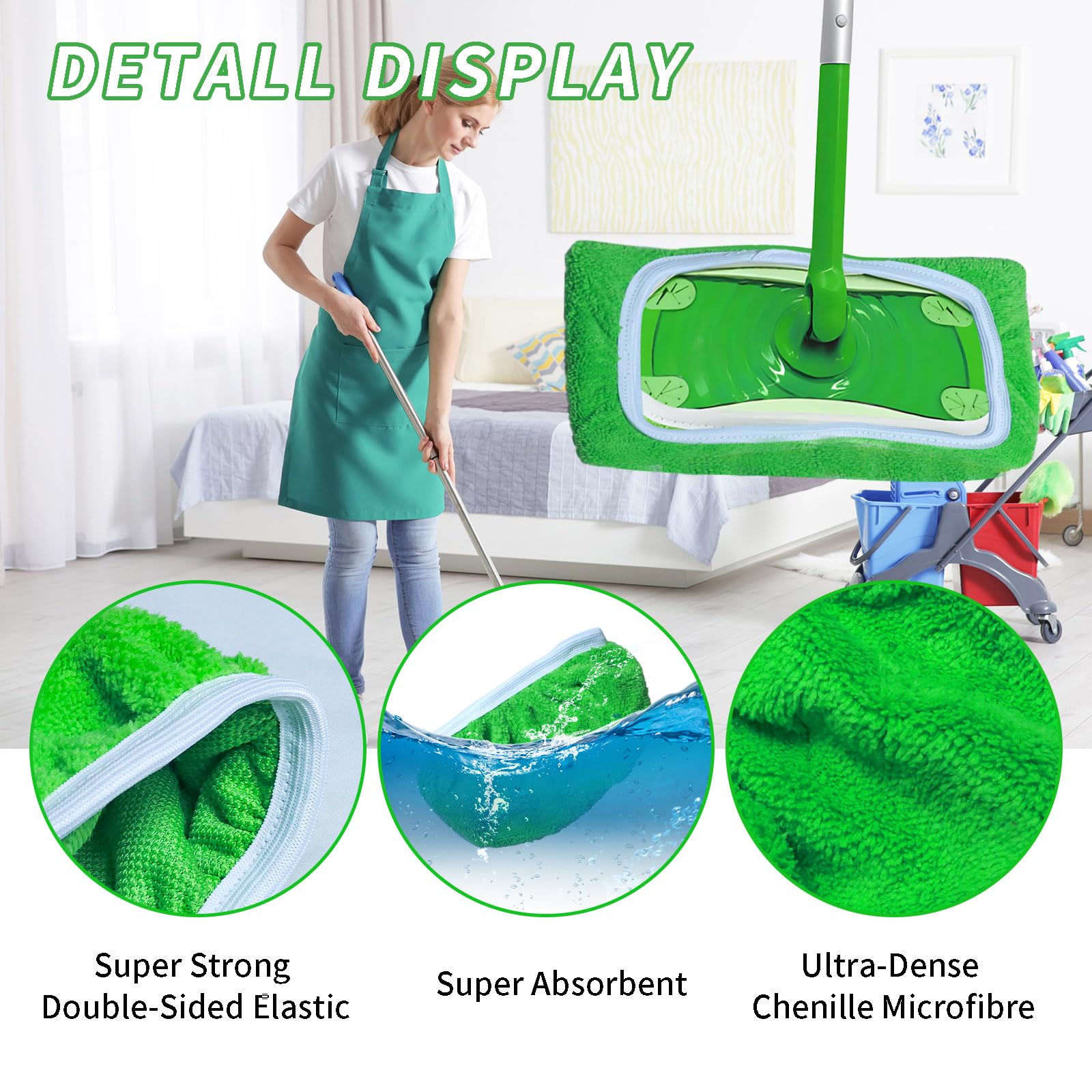 Reusable Mop Refills Reusable Mop Pads Compatible With Swiffer Wet Jet Mop - Wet Pads Reusable Swiffer Pads 13 thumbnail image