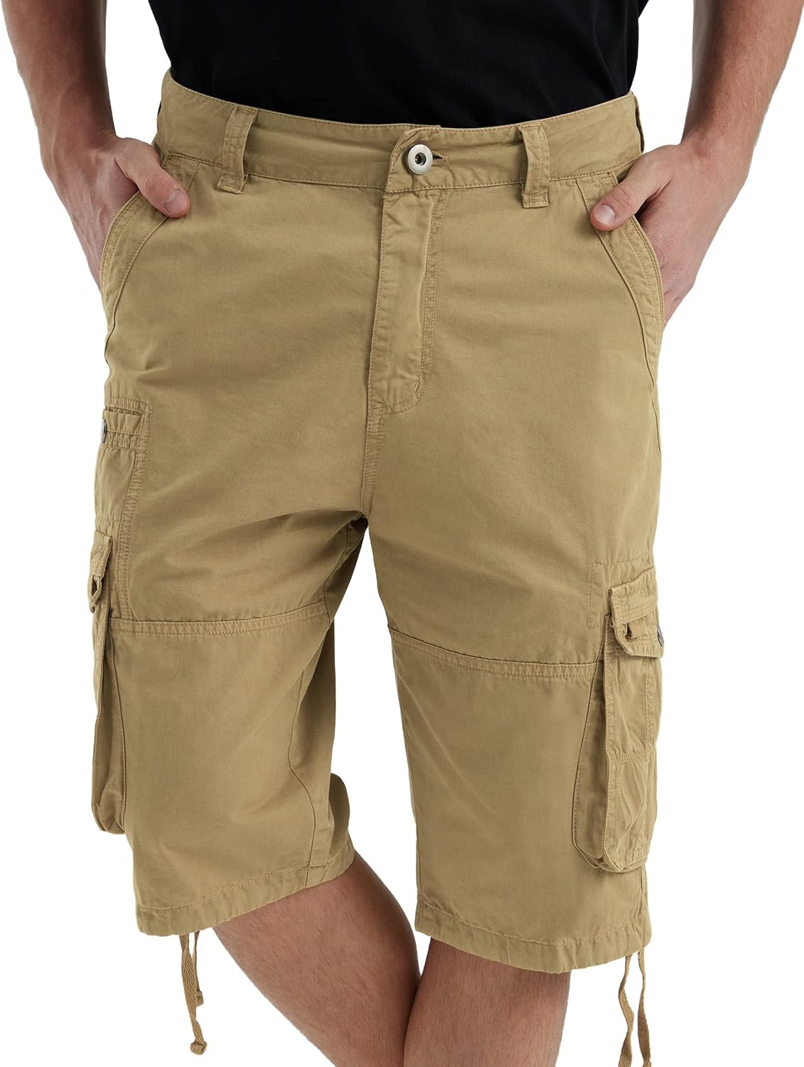 Cargo Shorts for Men Multi Pockets Mens Shorts Below Knee Casual Hiking Summer Shorts - Image 2