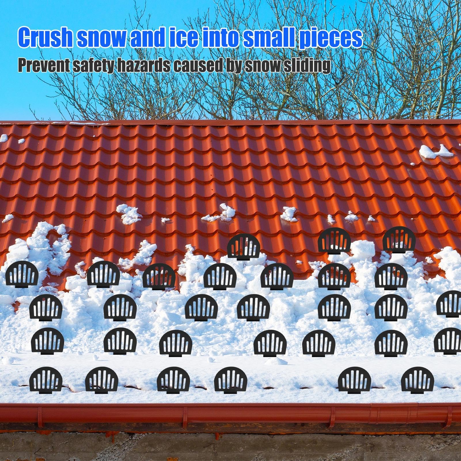 Protectores de nieve para techos de metal, protección resistente para
