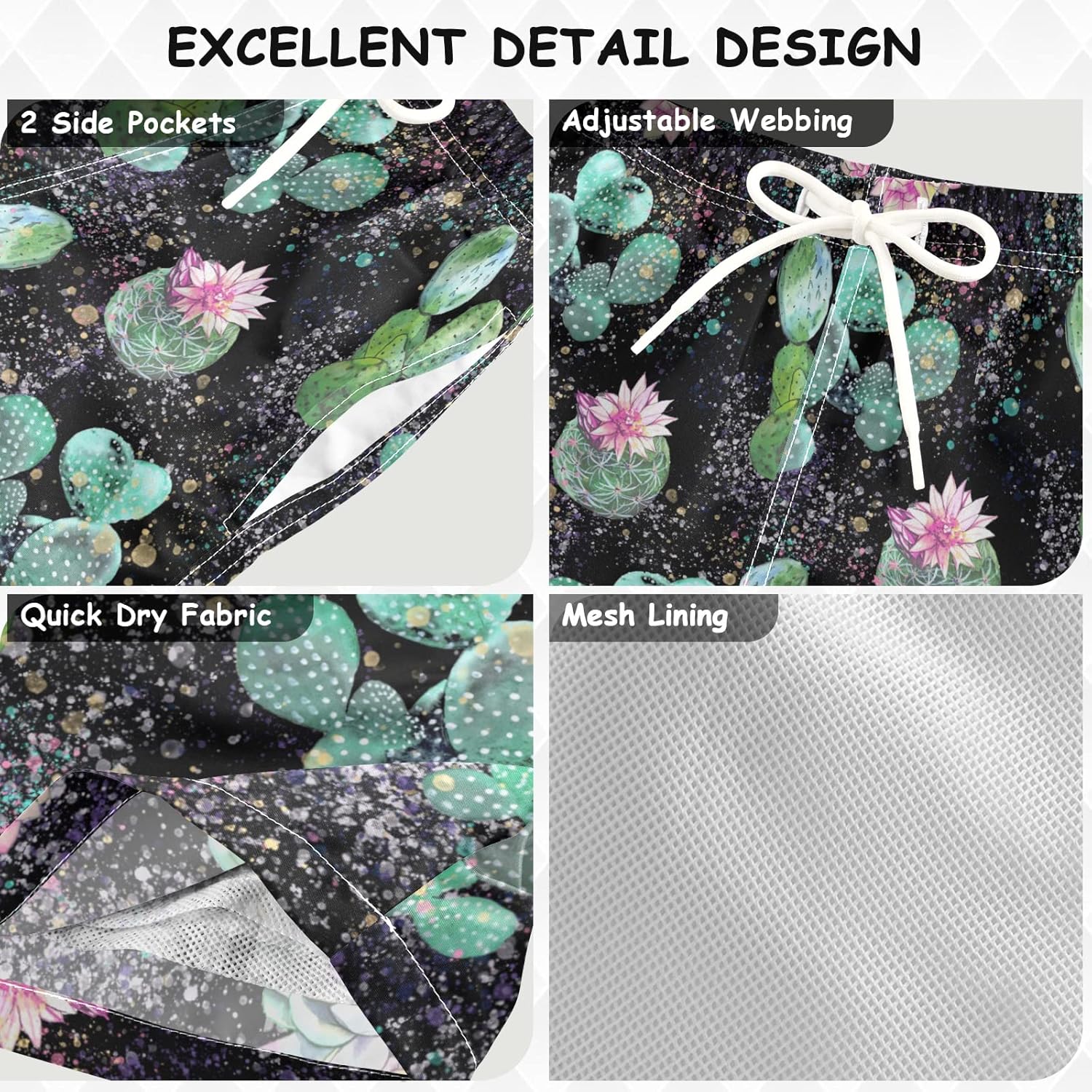 visesunny Boys Surfing Board Shorts Quick Dry Boys Swim Shorts s Swim Trunks Size from 2T to 14/16 - Image 3