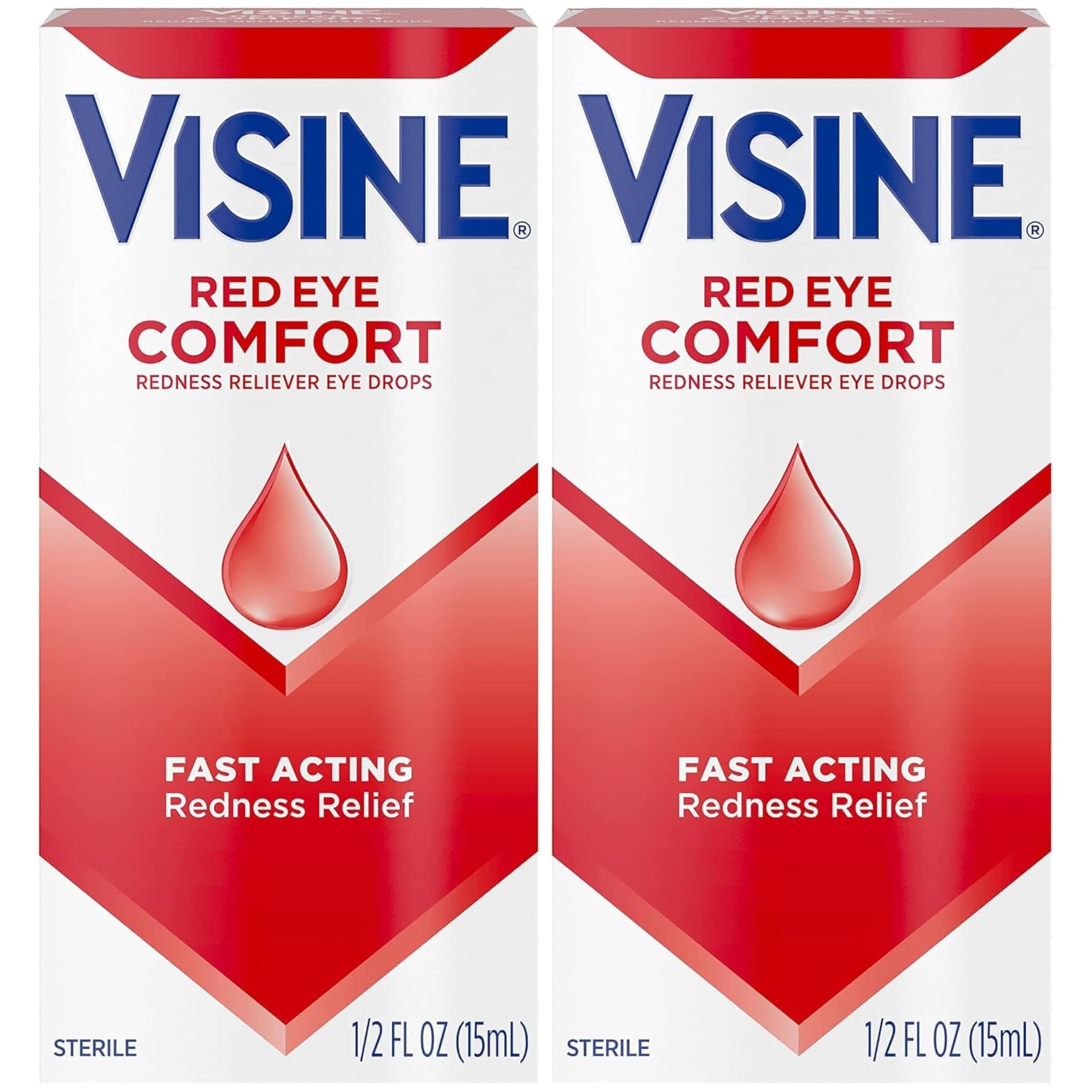 Visine Original Redness Reliever Eye Drops - 0 5 oz Pack of 2