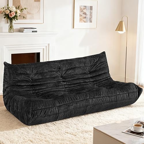 Miniatura 38 de HABUTWAY Puf Otomano, Reposapiés, Silla junto a la Chimenea, Sofá Puf Perezoso de Espuma Viscoelástica para Sala de Estar, Dormitorio, Dormitorio