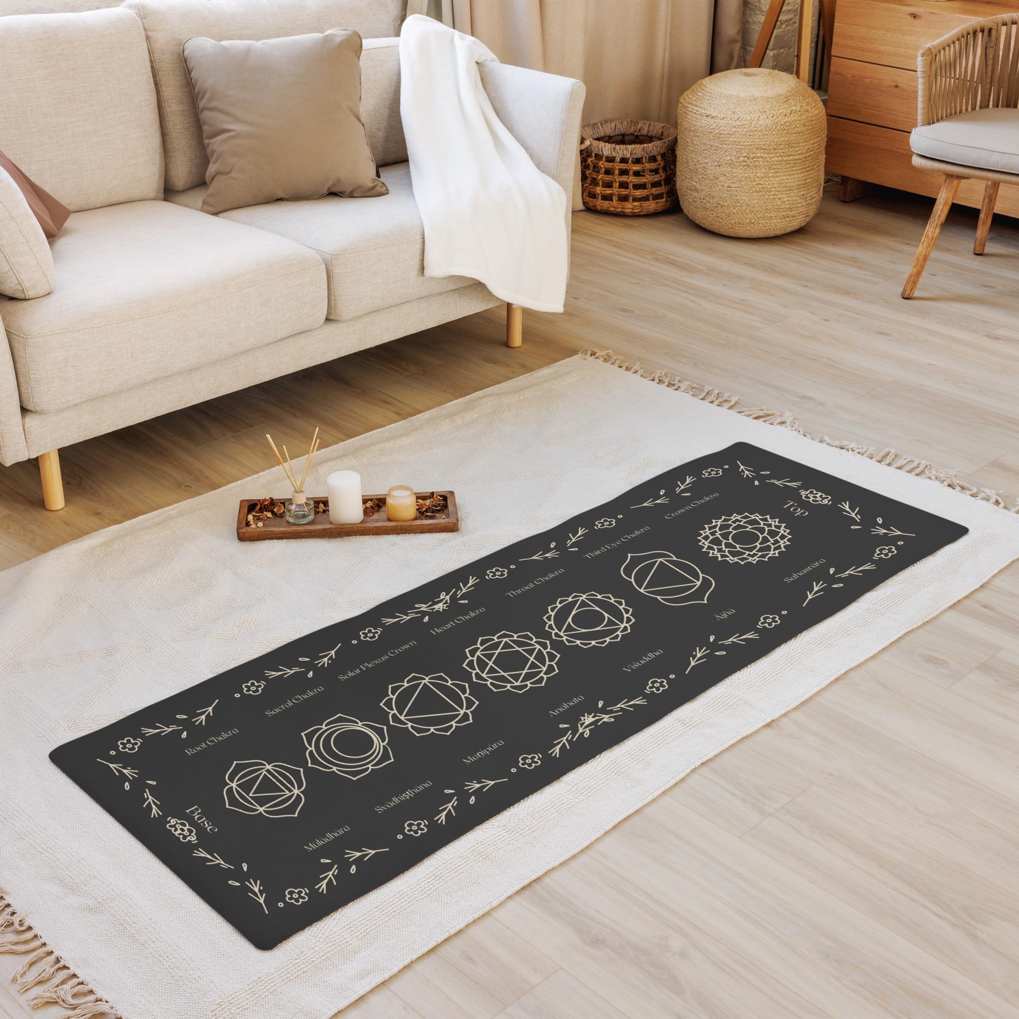 Chakra Harmony Tapis de yoga et de méditation – Conceptualisé et énergisé en Inde par Guru Mukundananda Ji (exclusivement pour Yogatein)