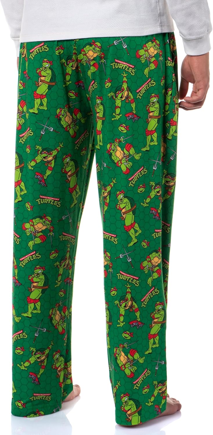 Teenage Mutant Ninja Turtles Men's Tossed Print Sleep Pajama Pants For Adults - Image 4