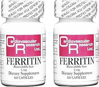 Ferritin 5 mg Tamper Resistant Shipping Box Iron Supplement 120 Count