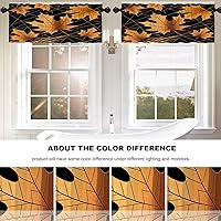 Vista 1073 de Cenefas de cocina modernas con patrón de cobre marrón dorado para ventanas, cenefas opacas abstractas de marcas de arañazos y cortinas opacas