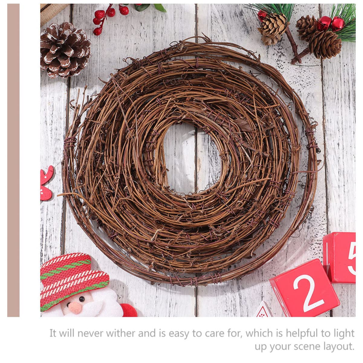 Zerodeko 3 Juegos Rota Adornos para Arboles De Navidad Día Festivo Luces De Hadas Personalizar Obsequios Personalizados Ratán Bricolaje De Vid Colgante Coffee 2 Piezas * 3