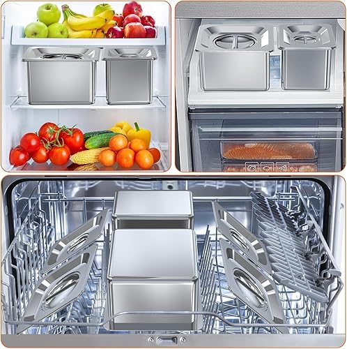 Miniatura 8 de Estación de cobertura de pizza para mesa de horno de pizza, recipiente de pizza de acero inoxidable con 6 recipientes de condimentos con tapas, para