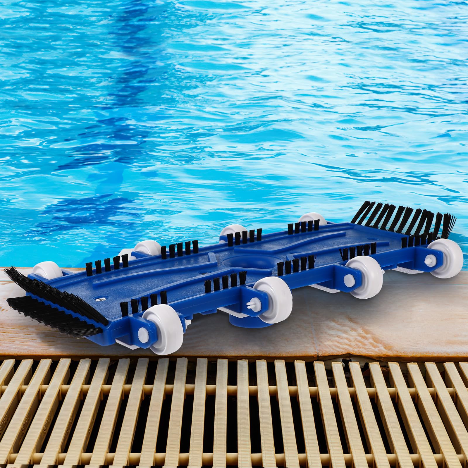 Toyvian Cabezal de Aspiradora para Piscina y Ruedas 14 Pulgadas Cepillo