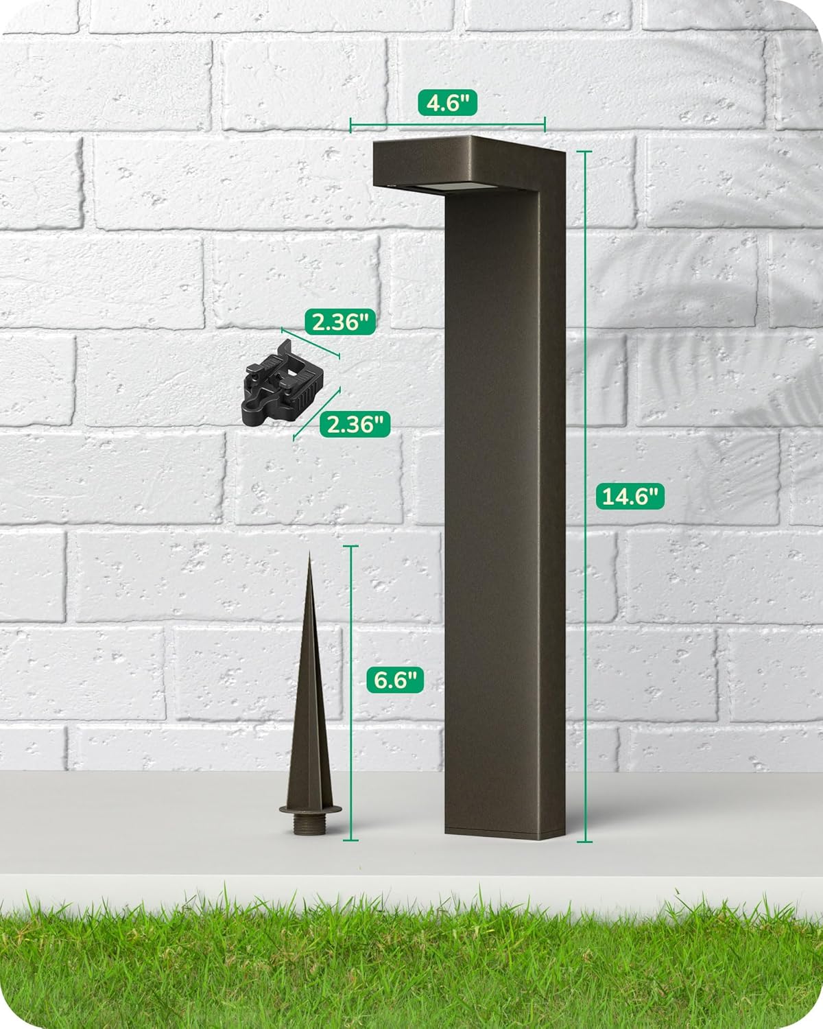 EDISHINE Low Voltage Pathway Lights Wired, 3000K 3.2W 50,000Hrs Waterproof LED Outdoor Landscape Lighting with Connectors, 12V Modern Cast-Aluminum Landscape Path Lights for Walkway Garden, 4 Pack - Image 7