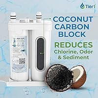 Vista 4 de Tier1 Combo de filtro de agua y aire para refrigerador RWF1031 WF2CB Reemplazo para PureSource2, EWF01, FC100, PAULTRA Filtro de nevera