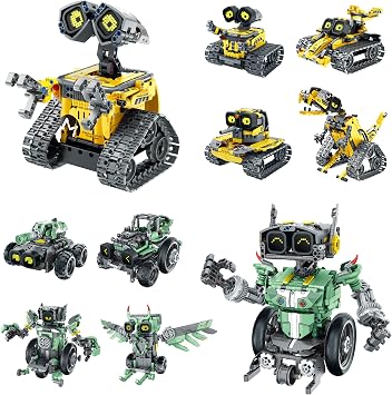 Sillbird Bundle - 2 Items Robot Building Kit with Remote Control Gifts for Kids Boys Ages 8-14, Christmas STEM Coding Robotics Technic Toy Birthday Gifts for Kids, Buildable 5in1 Models