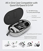 Vista 2 de Syntech Hard Carrying Case Compatible with Meta Quest 3SQuest 3Oculus Quest 2VPPico4, Accessories VR Headset with Elite Strap, Touch Controllers for