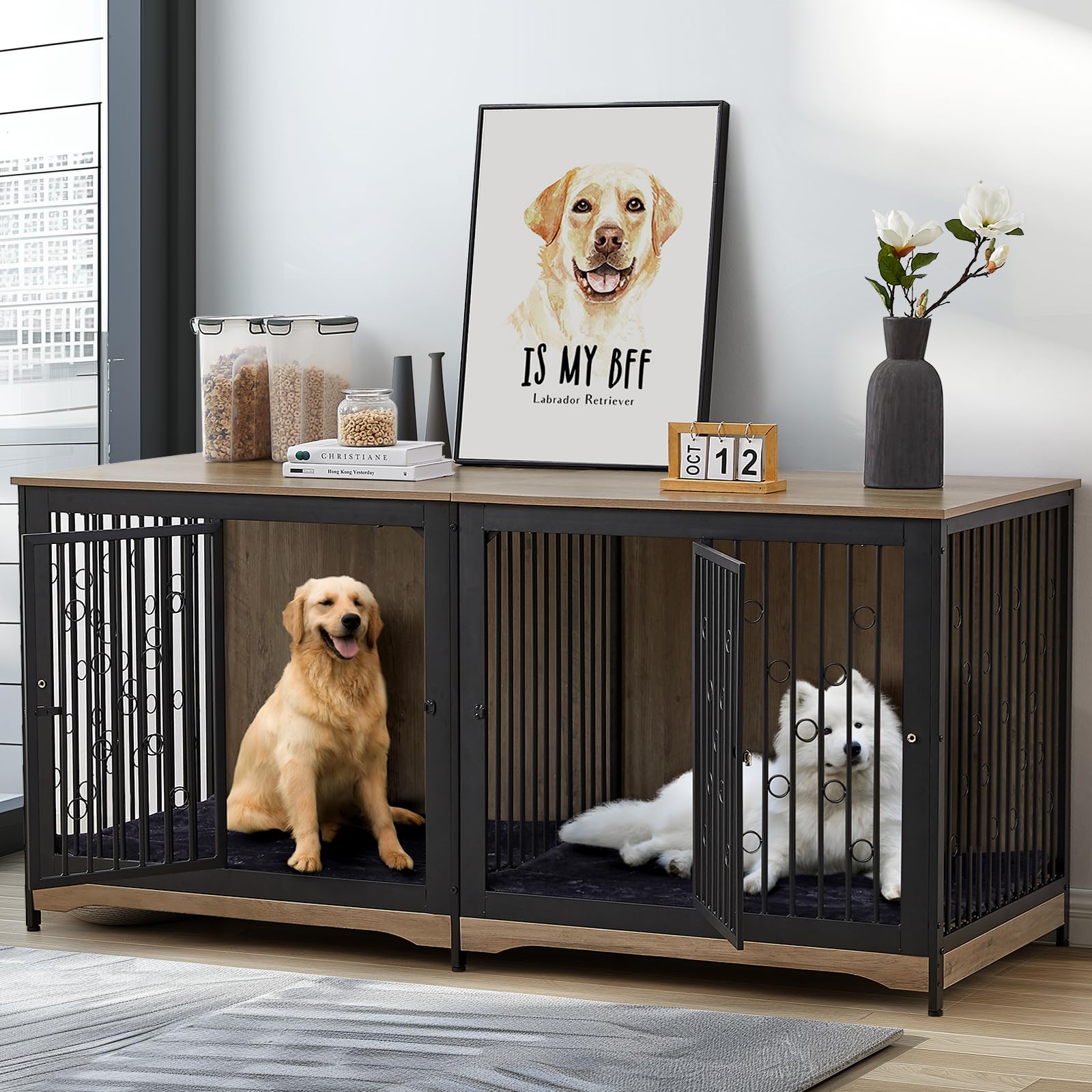 Photo inspiration: Fresh Look at Snapklik Com Lyromix 71 Dog Crate Furniture For 2 Large