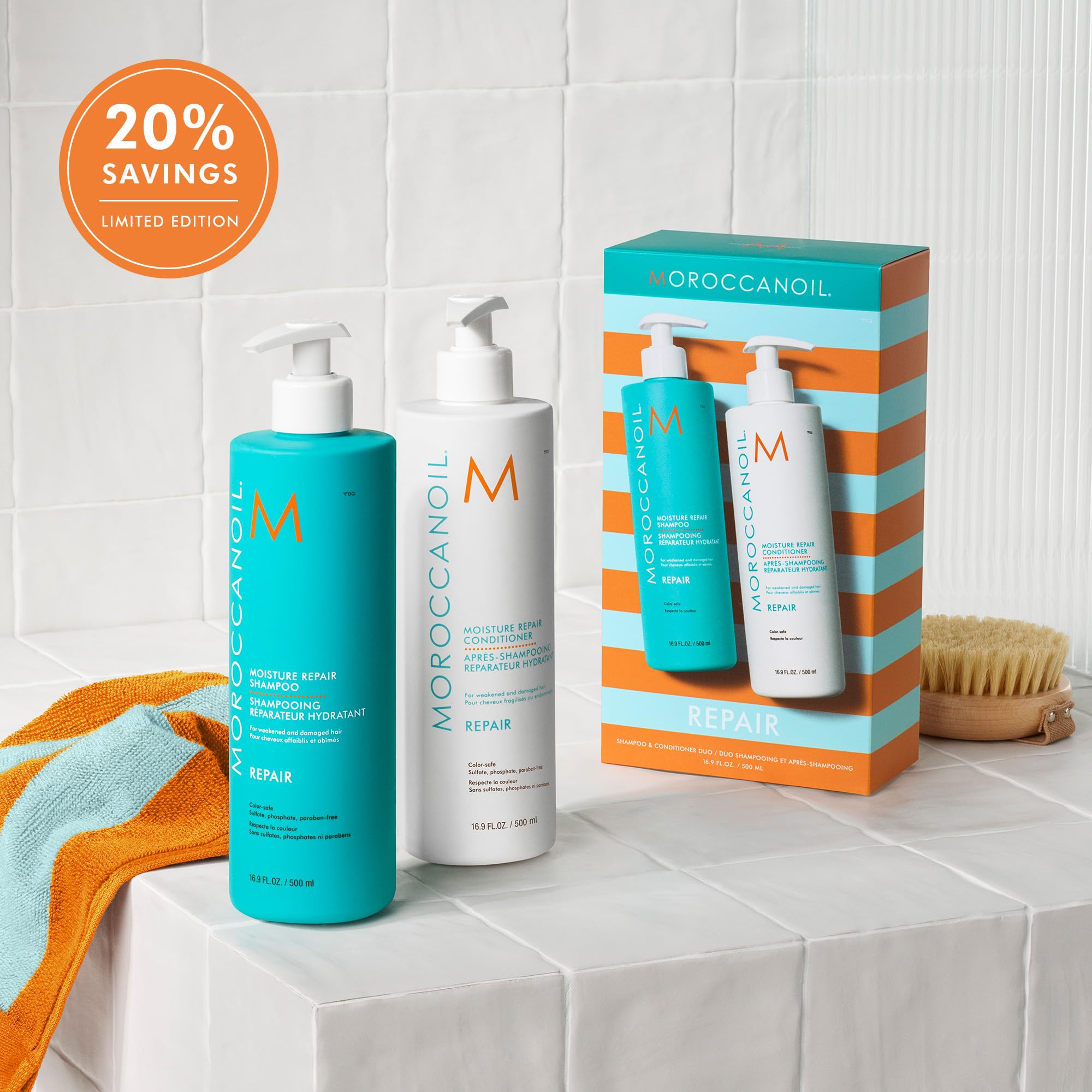 Moroccanoil Set de champú y acondicionador, medio litro