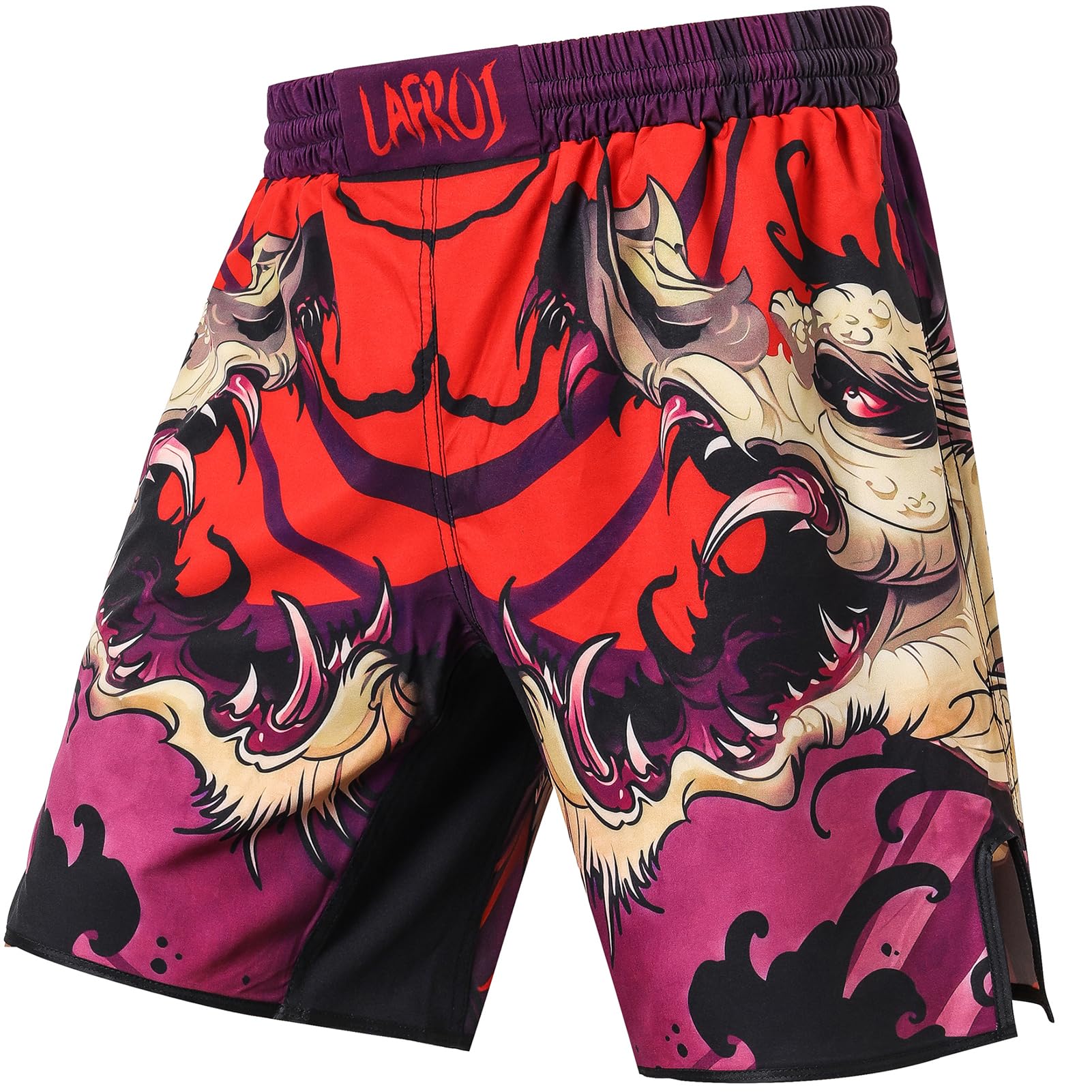 LAFROI Herren Jiu Jitsu MMA Cross-Training Box Shorts Trunks Fight Wear-QJK06
