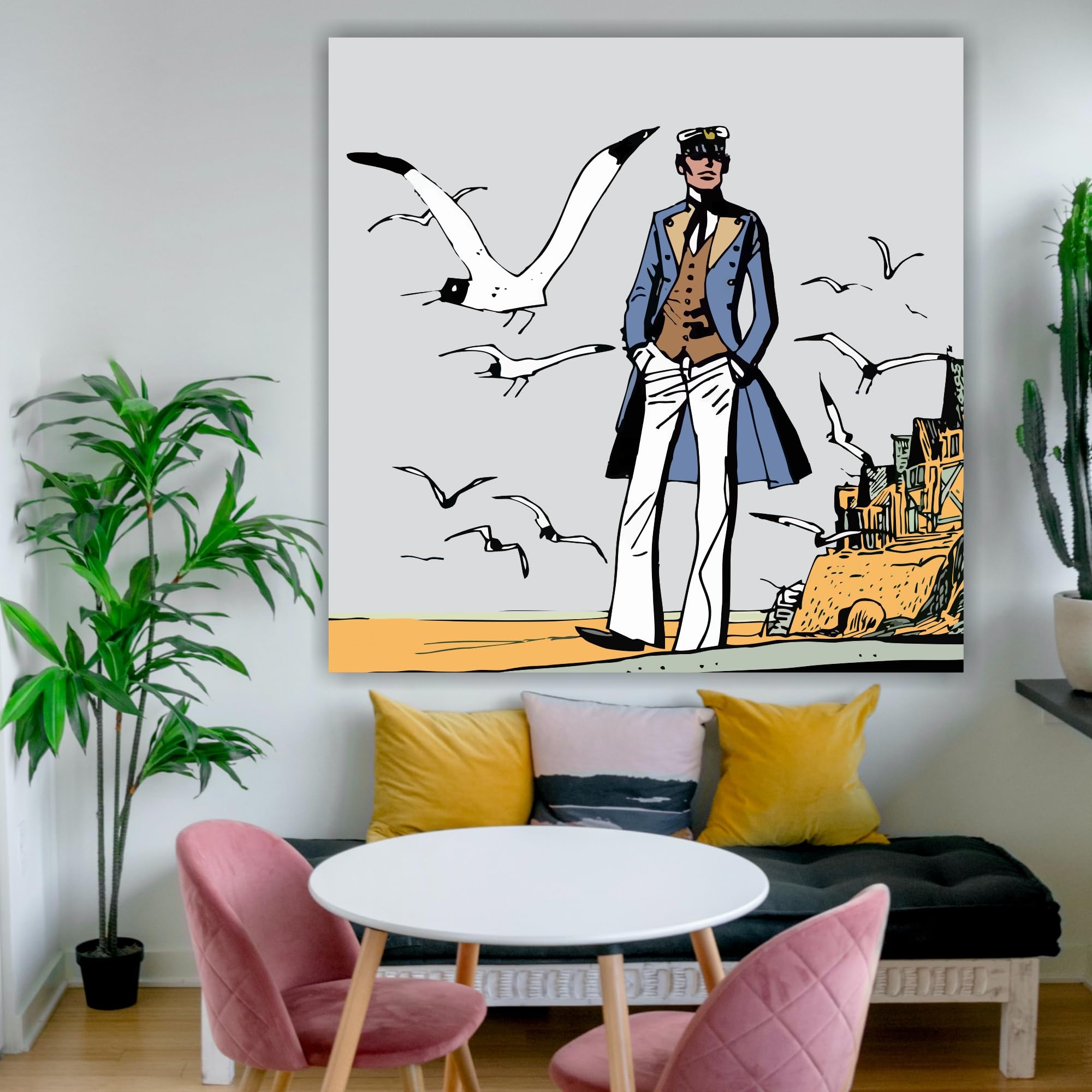 Artis Laboratory Poster Corto Maltese S. Michele 50x50cm - Impression sur Toile Reproduction Artistique SANS CADRE, Tableau Moderne Salon, Décoration Maison Bureau, Éco-Friendly, Made in Italy