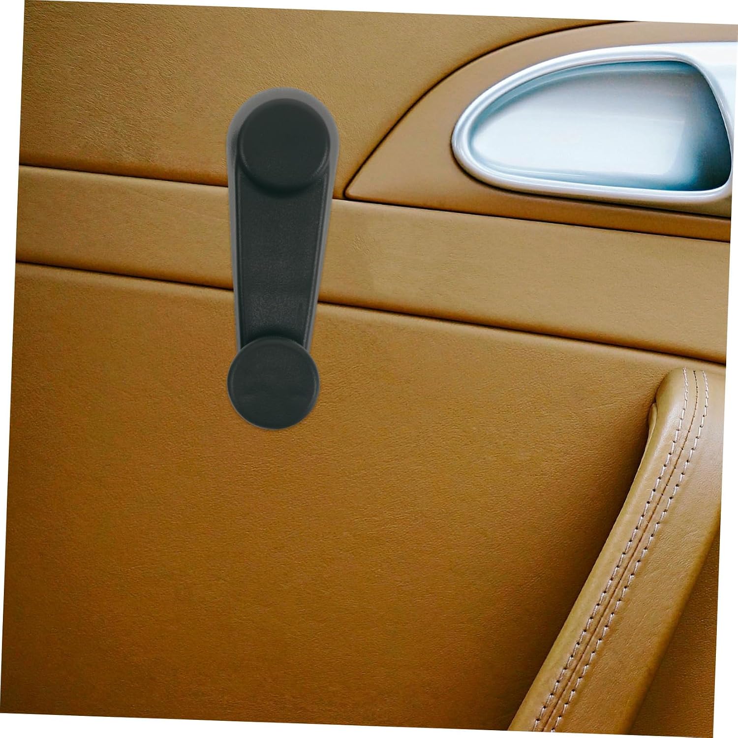 Universal Car Window Crank Handle 2pcs Replacement Manual Glass Regulator Winder for Automotive Front Door with Mounting Clips