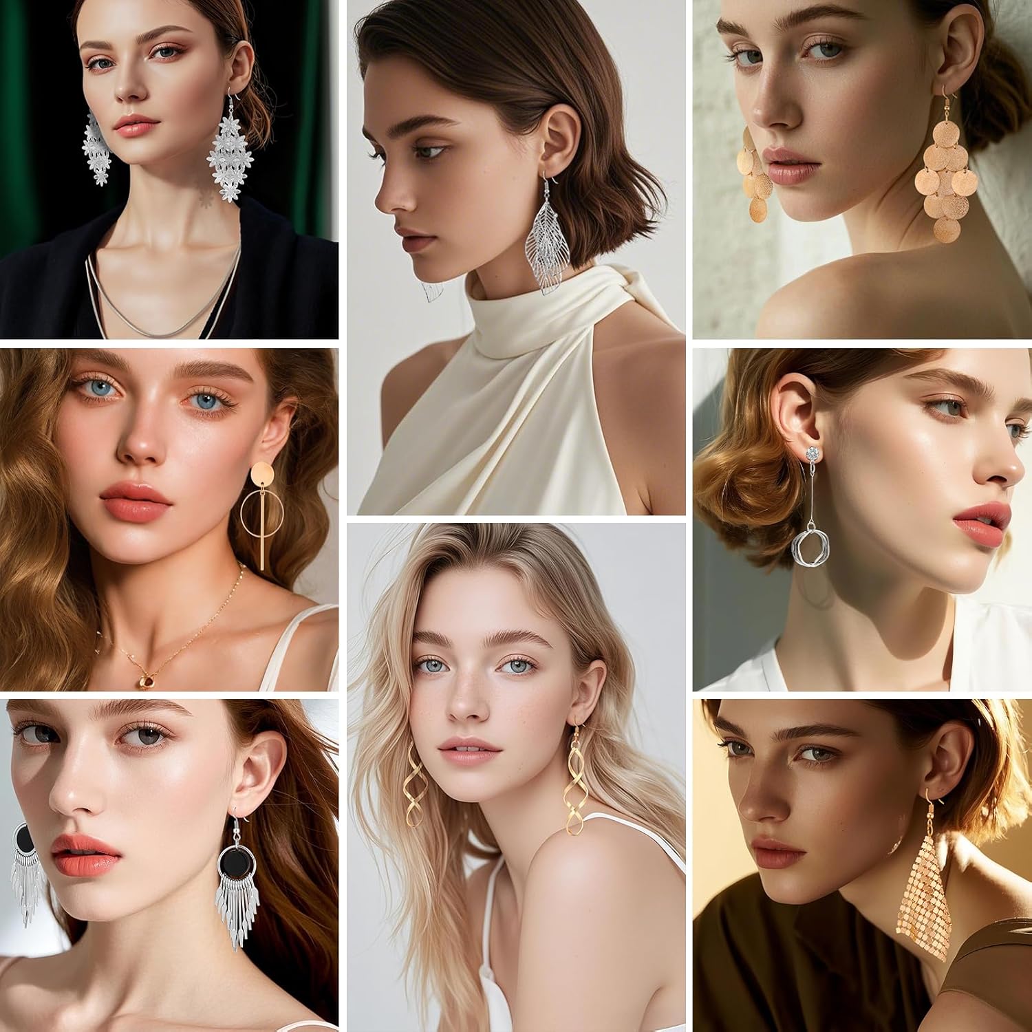 ESRICH 20 Pairs Drop Dangle Earrings,Gold Earrings for Women,Silver Earring,Earrings for Women,Dangle Earrings for Womem,Boho Bohemian Earrings for Birthday Party Wedding Party Prom - Image 4