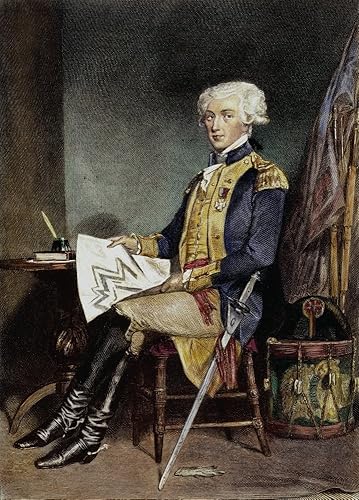 Póster de Marqués de Lafayette Nwhen A Major General in the Continental Army grabado en acero americano del siglo XIX después de Alonzo Chappel (18 Póster de Marqués de Lafayette Nwhen A Major General in the Continental Army grabado en acero americano del siglo XIX después de Alonzo Chappel (18