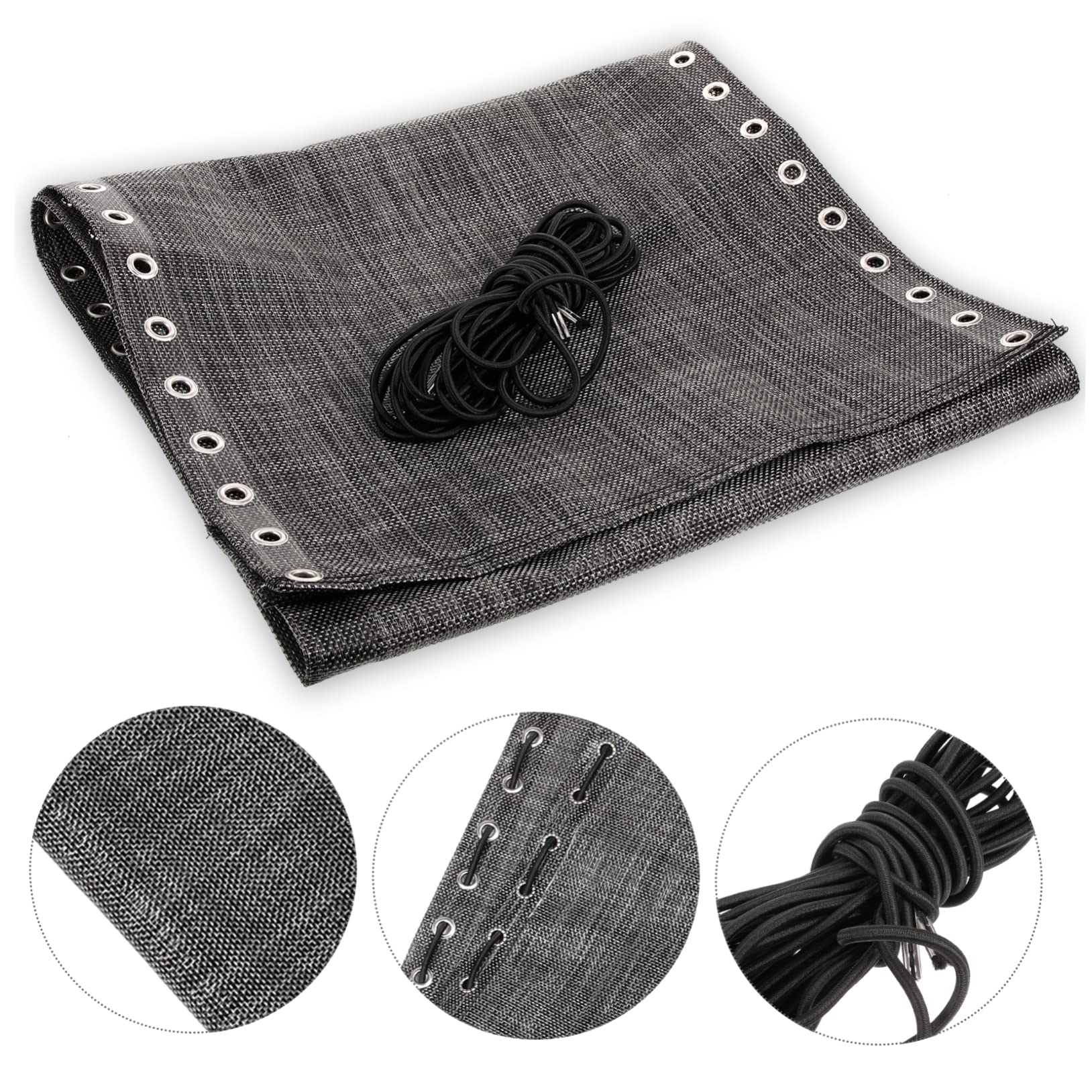 Cintas De Repuesto Para Sillón Reclinable - Juego De 5 Tiras De Nylon Y Metal, 43x5 Cm (estira Hasta 53 Cm), Verde/negro
