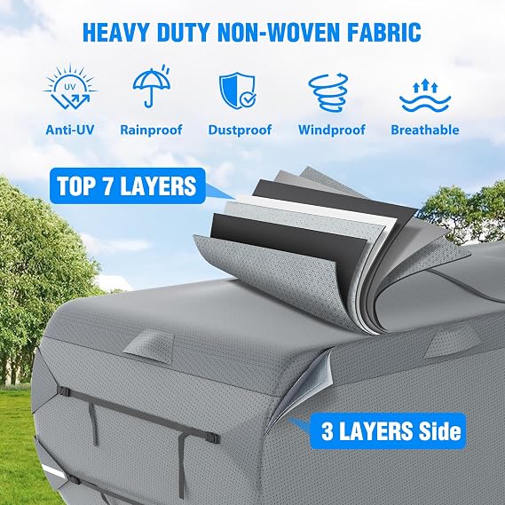 MOFEEZ 5th Wheel RV Cover 41-45ft, 9 Layers Top Fifth Wheel Camper Cover