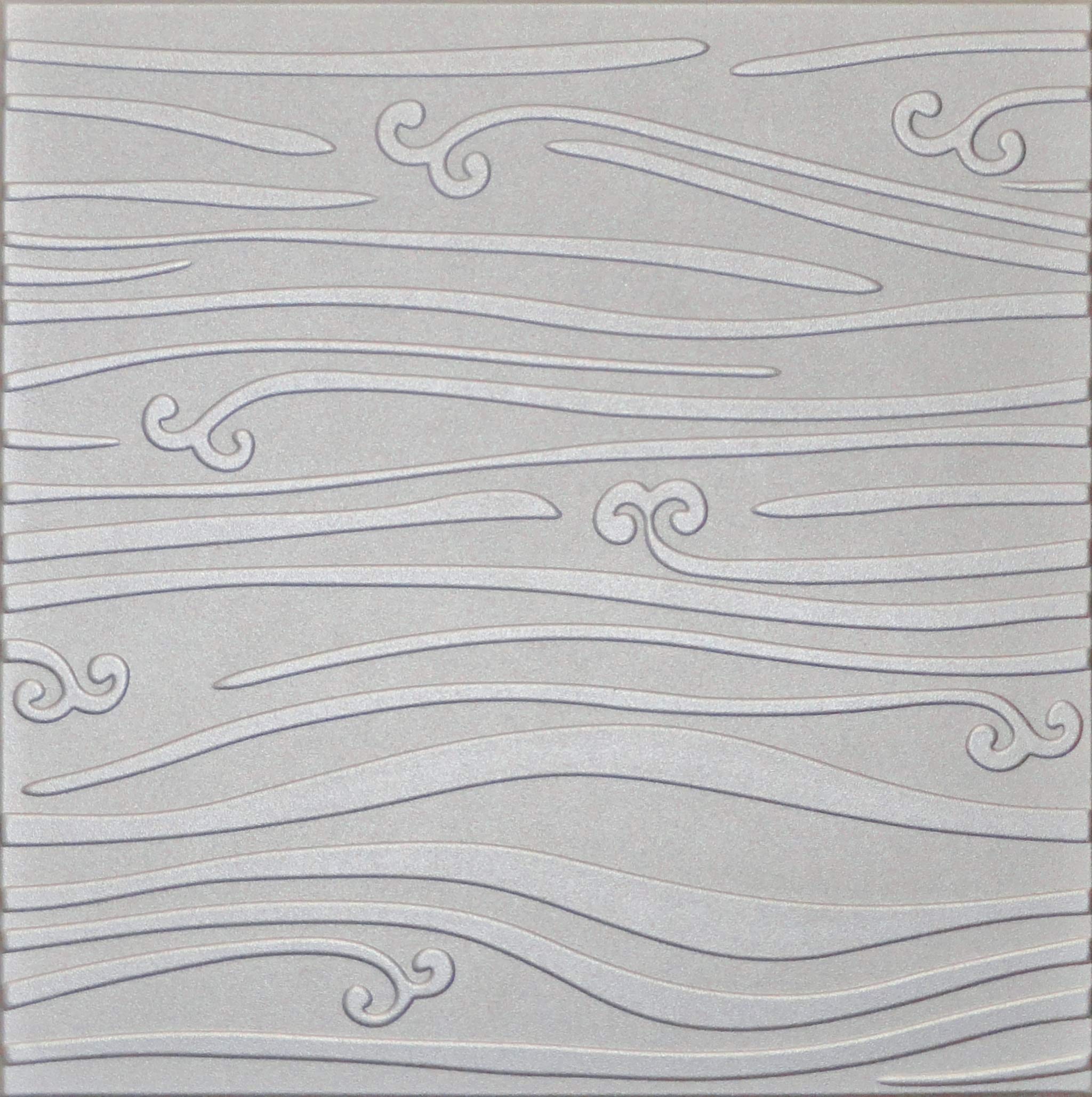 R102 Silver 20x20 Amazing Styrofoam Tin Look Ceiling Tiles Easy to Glue Up On Any Type of Surface