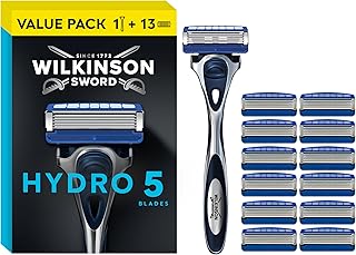 Sponsored Ad – Hydro 5 Men’s Razor, Great Addition to Wash Bags for Men's Grooming, Great Shavers for Routine Shaving, 1 Reusable Handle plus 13 Refill Blades Pack WINNER OF THE WHICH? BEST BUY AWARD