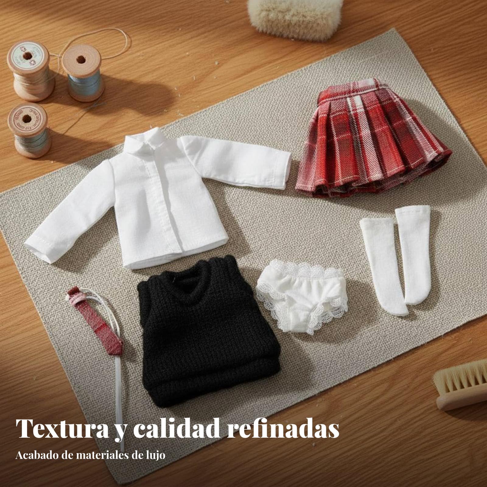 Vestido para Muñeca 1/ Conjunto Traje Uniforme Escolar Ropa Tela Suave par Delicado O Gorros Adecuado para Fotografía Exhibición Juego Imaginativo , Yf6-1189