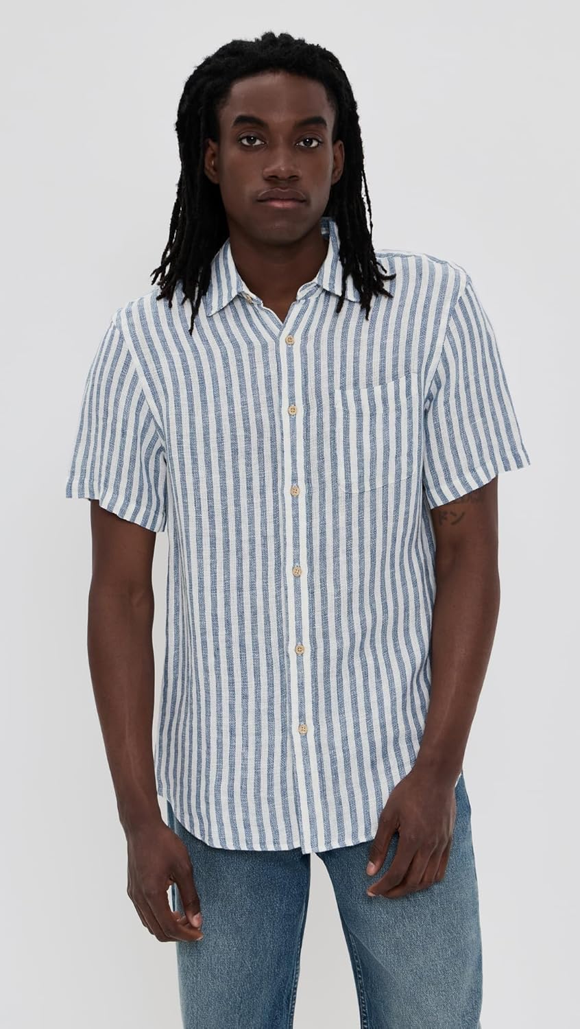 Faherty Men's Palma Basketweave Linen Shirt - Image 2
