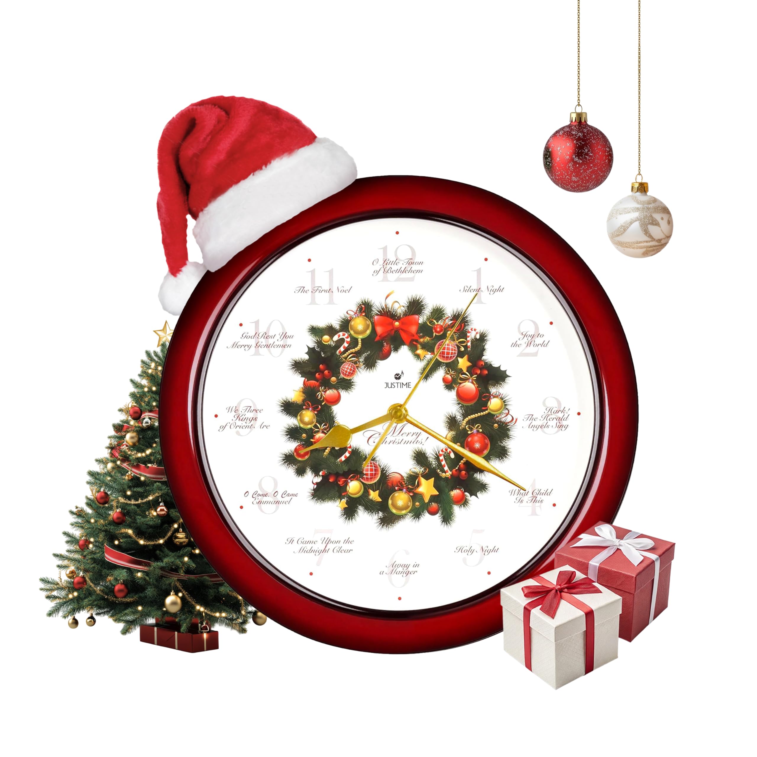 Amazon.com: JUSTIME 14-inch Round Christmas Musical Wreath Melody