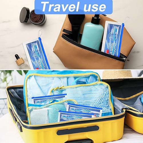 Miniatura 4 de Juego de 30 cepillos de dientes y cubierta de viaje a granel con pasta de dientes envuelta individualmente, juego de cepillos de dientes tamaño de